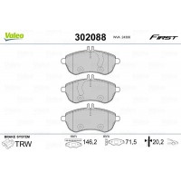 302088 VALEO Комплект гальмівних колодок дисковий гальм