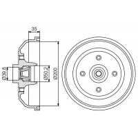0 986 477 256 BOSCH Гальмівний барабан