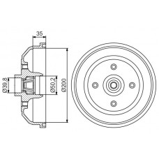 0 986 477 256 BOSCH Гальмівний барабан