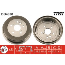 DB4330 TRW Гальмівний барабан