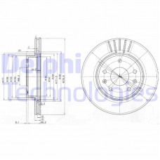 BG3702C DELPHI Гальмівний диск