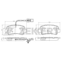 BS-1949 ZEKKERT Комплект гальмівних колодок дисковий гальм