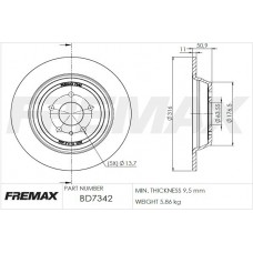 BD-7342 FREMAX Гальмівний диск