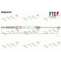 FBS020101 FTE Тросик, cтояночный тормоз