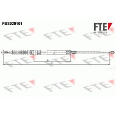 FBS020101 FTE Тросик, cтояночный тормоз