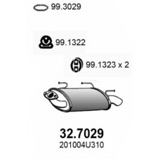 32.7029 ASSO Глушник вихлопних газів кінцевий