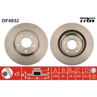 DF4932 TRW Гальмівний диск