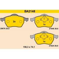 BA2148 BARUM Комплект гальмівних колодок дисковий гальм