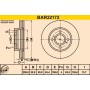BAR22172 BARUM Гальмівний диск