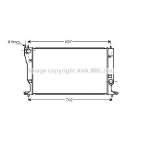 TO2398 AVA QUALITY COOLING Радіатор охолодження двигуна