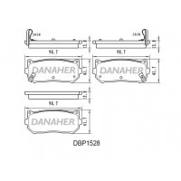 DBP1528 DANAHER Комплект гальмівних колодок дисковий гальм