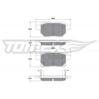 TX 15-01 TOMEX Brakes Комплект гальмівних колодок дисковий гальм