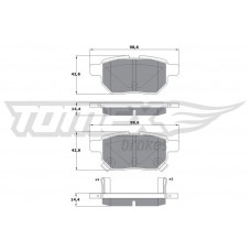 TX 15-01 TOMEX Brakes Комплект гальмівних колодок дисковий гальм