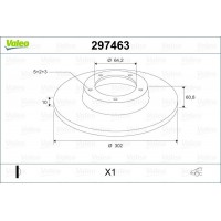 297463 VALEO Гальмівний диск