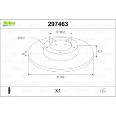 297463 VALEO Гальмівний диск