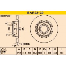 BAR22139 BARUM Гальмівний диск