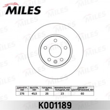 K001189 MILES Гальмівний диск