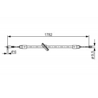1 987 477 902 BOSCH Тросик, cтояночный тормоз