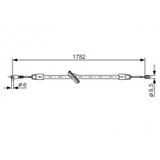 1 987 477 902 BOSCH Тросик, cтояночный тормоз