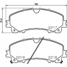 8DB 355 036-761 HELLA Комплект гальмівних колодок дисковий гальм