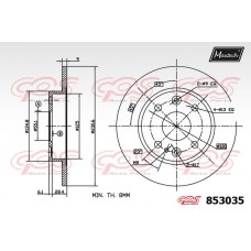 853035 MAXTECH Гальмівний диск