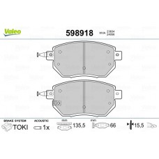 598918 VALEO КомплеК т гальмівних колодок, дискове гальмо