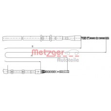 10.7503 METZGER Тросик, cтояночный тормоз