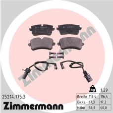 25214.175.3 ZIMMERMANN Комплект гальмівних колодок дисковий гальм