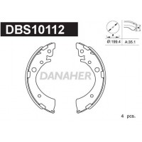 DBS10112 DANAHER Комплект гальмівних колодок