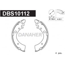 DBS10112 DANAHER Комплект гальмівних колодок