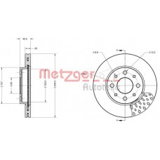 6110363 METZGER Гальмівний диск