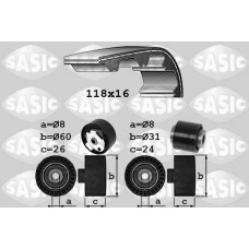 1750046 SASIC Комплект ременя ГРМ