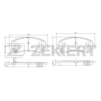 BS-2296 ZEKKERT КомплеК т гальмівних колодок, дискове гальмо