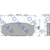 FO 455181 FOMAR Friction Комплект гальмівних колодок дисковий гальм