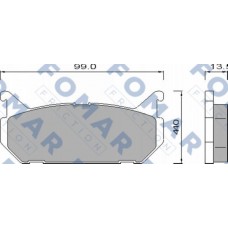FO 455181 FOMAR Friction Комплект гальмівних колодок дисковий гальм