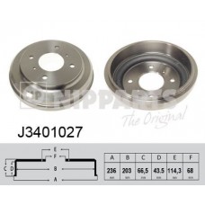 J3401027 NIPPARTS Гальмівний барабан
