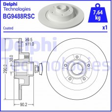 BG9488RSC DELPHI Гальмівний диск