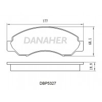 DBP5327 DANAHER Комплект гальмівних колодок дисковий гальм