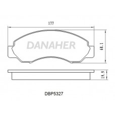 DBP5327 DANAHER Комплект гальмівних колодок дисковий гальм