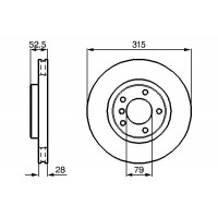 0 986 478 762 BOSCH Гальмівний диск