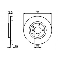 0 986 478 762 BOSCH Гальмівний диск