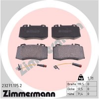 23271.175.2 ZIMMERMANN Комплект гальмівних колодок дисковий гальм