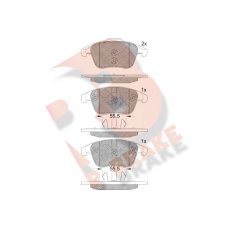 RB2231-203 R BRAKE Комплект гальмівних колодок дисковий гальм