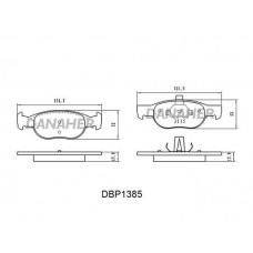 DBP1385 DANAHER Комплект гальмівних колодок дисковий гальм