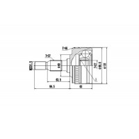 DCV835001 DYNAMATRIX Шарнирный комплект, Привідний вал