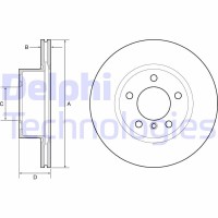 BG4645C DELPHI Гальмівний диск