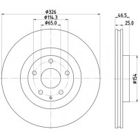8DD 355 134-771 HELLA Гальмівний диск