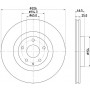 8DD 355 134-771 HELLA PAGID Гальмівний диск