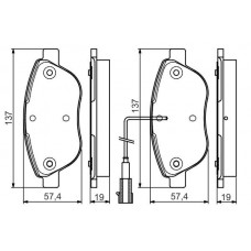 0 986 495 086 BOSCH КомплеК т гальмівних колодок, дискове гальмо