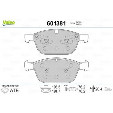 601381 VALEO КомплеК т гальмівних колодок, дискове гальмо